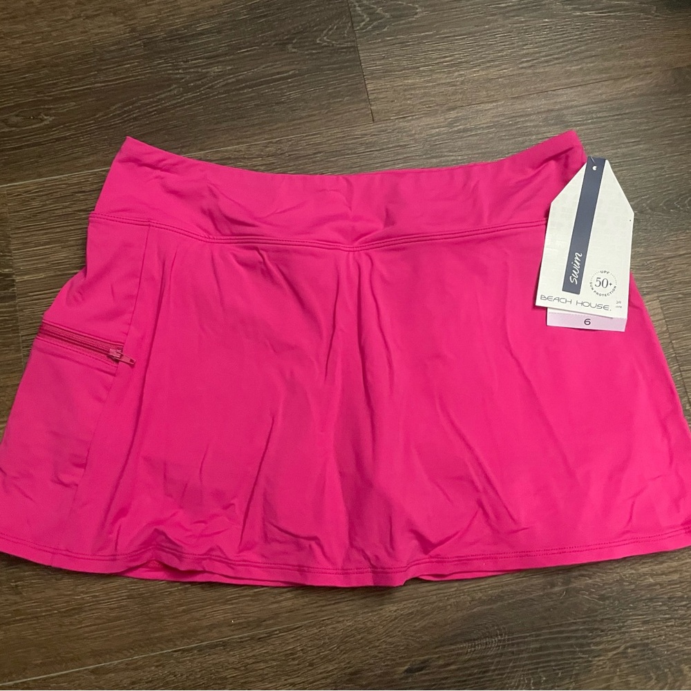 Beach House Fuchsia Swimwear Skort